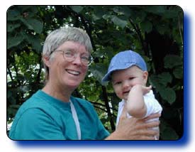 Leslie Grimm and granddaughter Calin